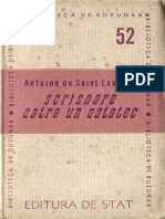 SAINT-EXUPERY - Scrisoare Catre Un Ostatec