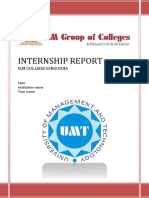 Internship Report On ILM College (Sargodha)