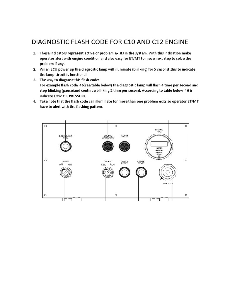 C10 and C12 Engine Diagnostic Codes | PDF | Computers