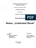 TEZA DE LICENTA ,,controlul Fiscal