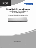 Mega Split ACs User Manual MHW301RC MHW361RC