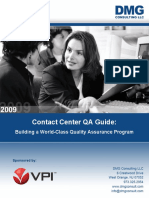 VPI DMG Contact Center QA Guide - Building A World-Class Quality Assurance Program