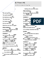 The Greatest Day - Chord Sheets