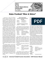 Duke Football "Rise & Shine": Tony Sales Director of Football Operations Duke University Durham, N.C