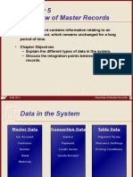 Overview of Master Records: - A Master Record Contains Information Relating To An