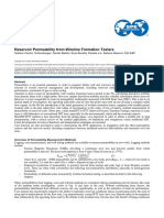 Reservoir Permeability From Wireline Formation Testers - SPE 2013