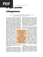 A Que Ponto Chegamos