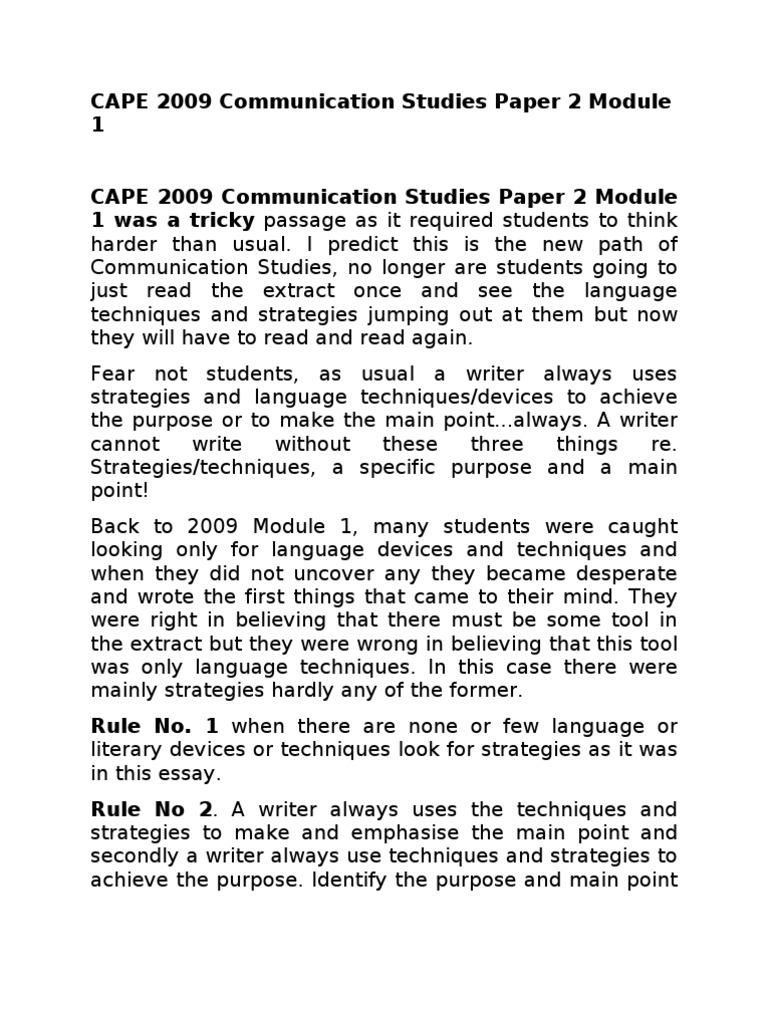Cape communication studies paper 2 model answers picture