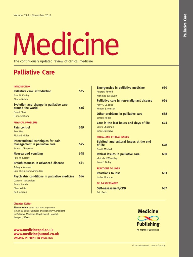 Palliative Care Medicine Journal UK PDF Analgesic Opioid