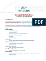 Data Science Course brochure