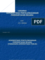 Administrasi Penyelenggaraan Pemerintahan Negara Tahun 2008