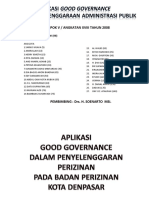 Aplikasi Good Governance Dalam Administrasi Publik