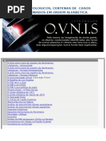 Casos Ufologicos Centenas de Casos Relacionados Em Ordem Alfabetica