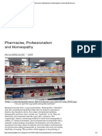 Pharmacies, Professionalism and Homeopathy _ Science-Based Pharmacy