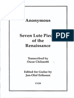 Seven Lute Pieces of the Renaissance Anonymus