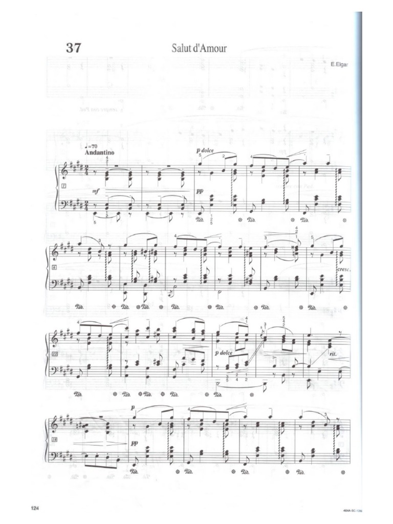 Salut D' Amour Piano Sheet Music
