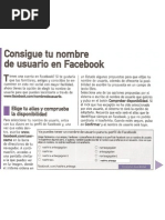 Consigue Tu Nombre de Usuario en Facebook
