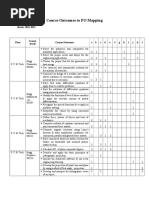 Course Outcomes To PO Mapping