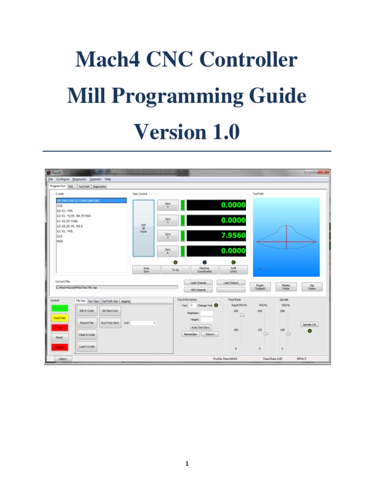 Mach4 Mill GCode Manual PDF | PDF | Parameter (Computer Programming ...