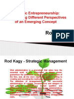 Rod Kagy - Good Strategic Entrepreneurship