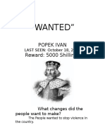 "Wanted": Popek Ivan Reward: 5000 Shillings