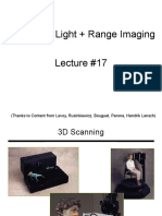 Structured Light + Range Imaging Lecture #17