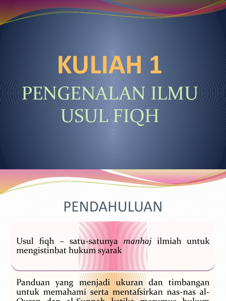 02 Pengenalan Ilmu Usul Fiqh Part 1 Pdf