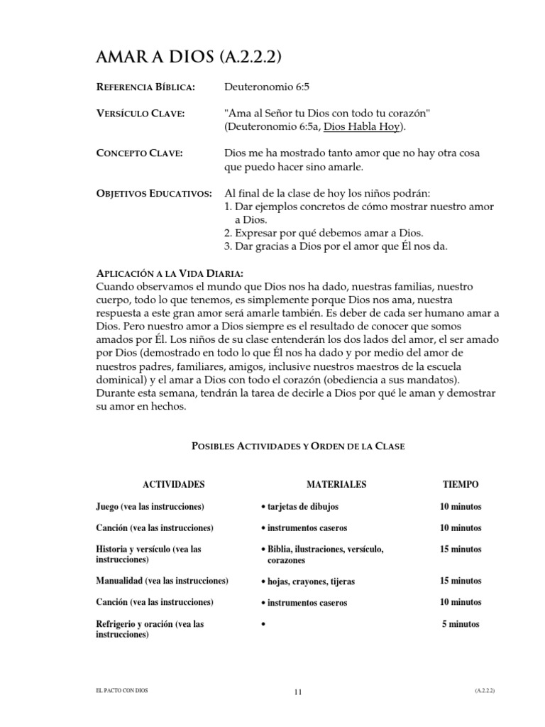 Actividades del Amor de Dios para Niños | PDF | Amor | Dios