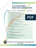 SMART CITIES Journal of Development Management & Communication JDMC, Jaipur July-Sept., 2015