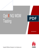 OptiX NG WDM Testing Issue 1.00
