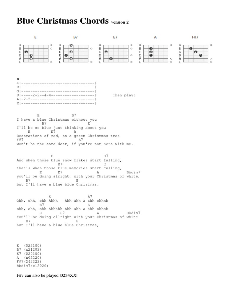 blue christmas chords blue christmas chords | pdf | teaching