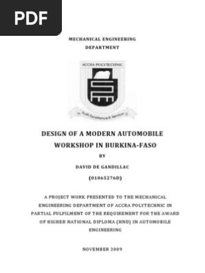 Automobile Workshop Design