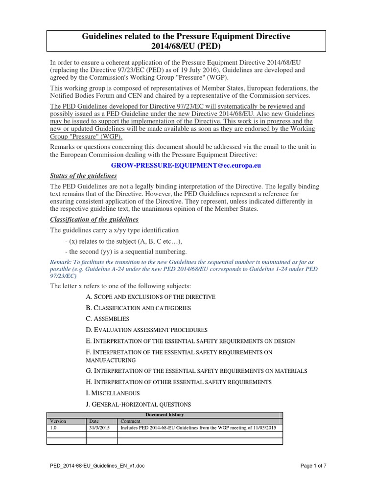 PED 2014-68-EU Guidelines en v1 | PDF | Business