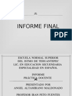 In forme Final Practica Docent e