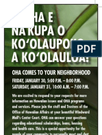 Aloha E Na Kupa O Ko Olaupoko A Ko Olauloa!: Oha Comes To Your Neighborhood