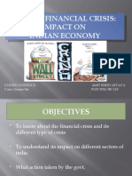 Global Financial Crisis Impact On India Economy