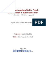 Meluangkan Waktu Penuh Untuk Ibadah Di Bulan Ramadhan