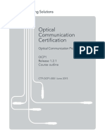 Optical Communication Certification: Optical Communication Professional (OC-P) Ocp1 Release 1.2.1 Course Outline