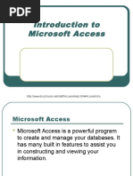 Introduction To Microsoft Access