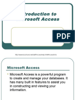 Introduction To Microsoft Access