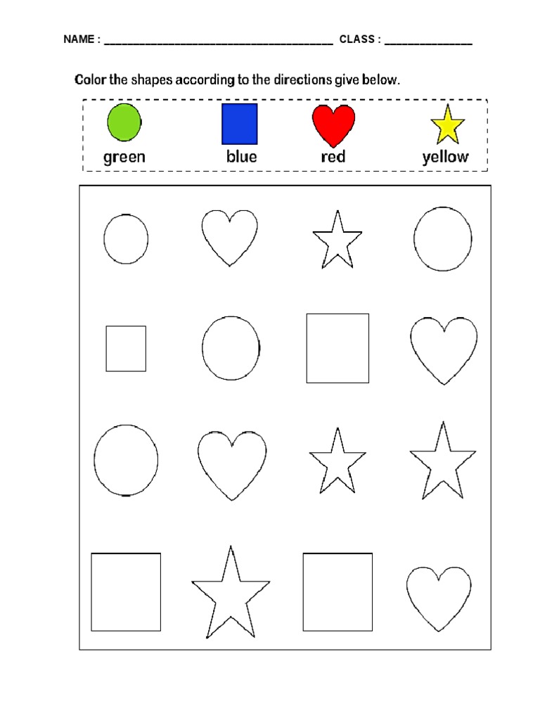 Worksheet Sizes Shapes | PDF | Computers