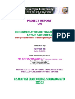Consumer Attitude Towards Vivel Active Fair Cream: Project Report ON