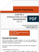 Introduction To Computer Programming