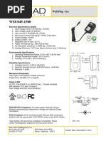 Wall Plug - Ins: Electrical Specifications (@25C)