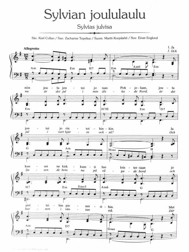 Sylvian Joululaulu Pdf