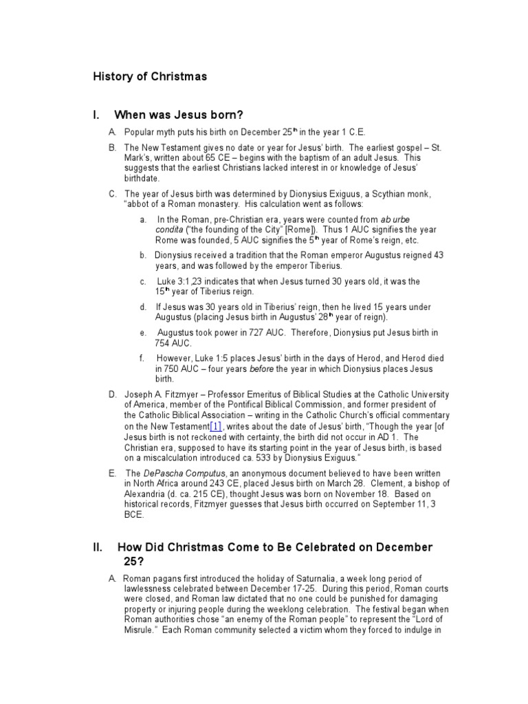 History of Christmas PDF Santa Claus Christmas