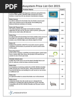 Prijslist of 21-10-2105