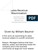 Sales-Revenue Maximisation: Kamaldeep Sahu Aditya Pandhare Vandana Gaur Chandrashekhar Kumar