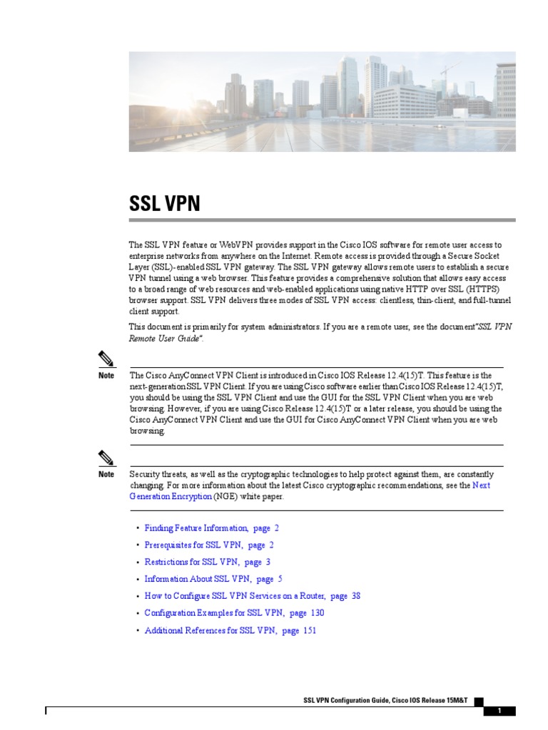 Sec Conn SSLVPN SSL VPN PDF | PDF | Transport Layer Security | Proxy Server