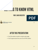 03 Getting to Know HTML